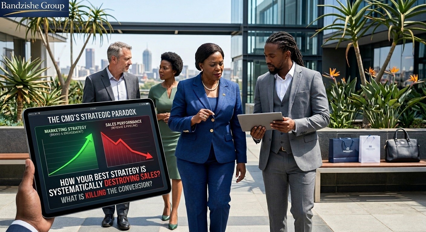 The CMO’s Strategic Paradox_Header Image by Bandile Ndzishe of Bandzishe Group